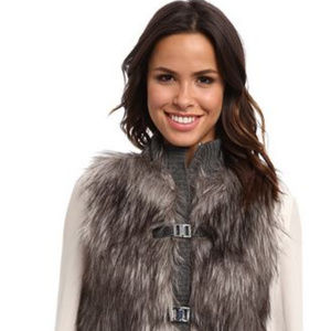 Calvin Klein Faux Fur Sweater Vest